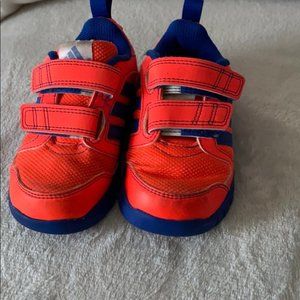 Adidas Baby Boys Orange Mesh Round Toe Running Sneakers Shoes Size 7